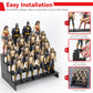 Sixpoints 6 Inch Action Figure Display Shelf With Peg,4 Tier Toy Collectibles Organizer, Compatible With 1/12 Marvel Legends /Dc