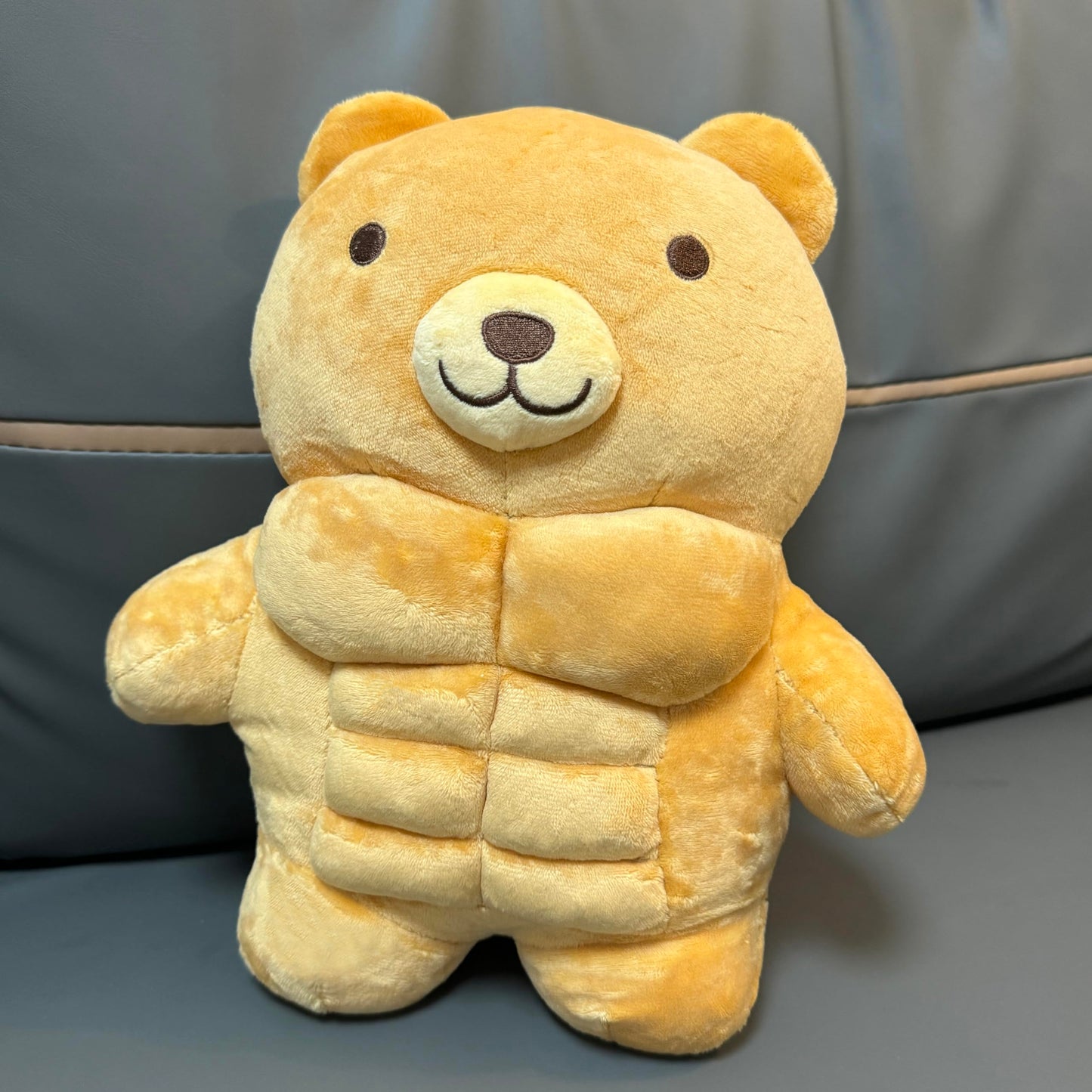 Arkdorz Muscle Teddy Bear Plush Toy,Kawaii Muscle Bear Stuffed Animal Soft Stuffed Bear For Kids Boys Girls