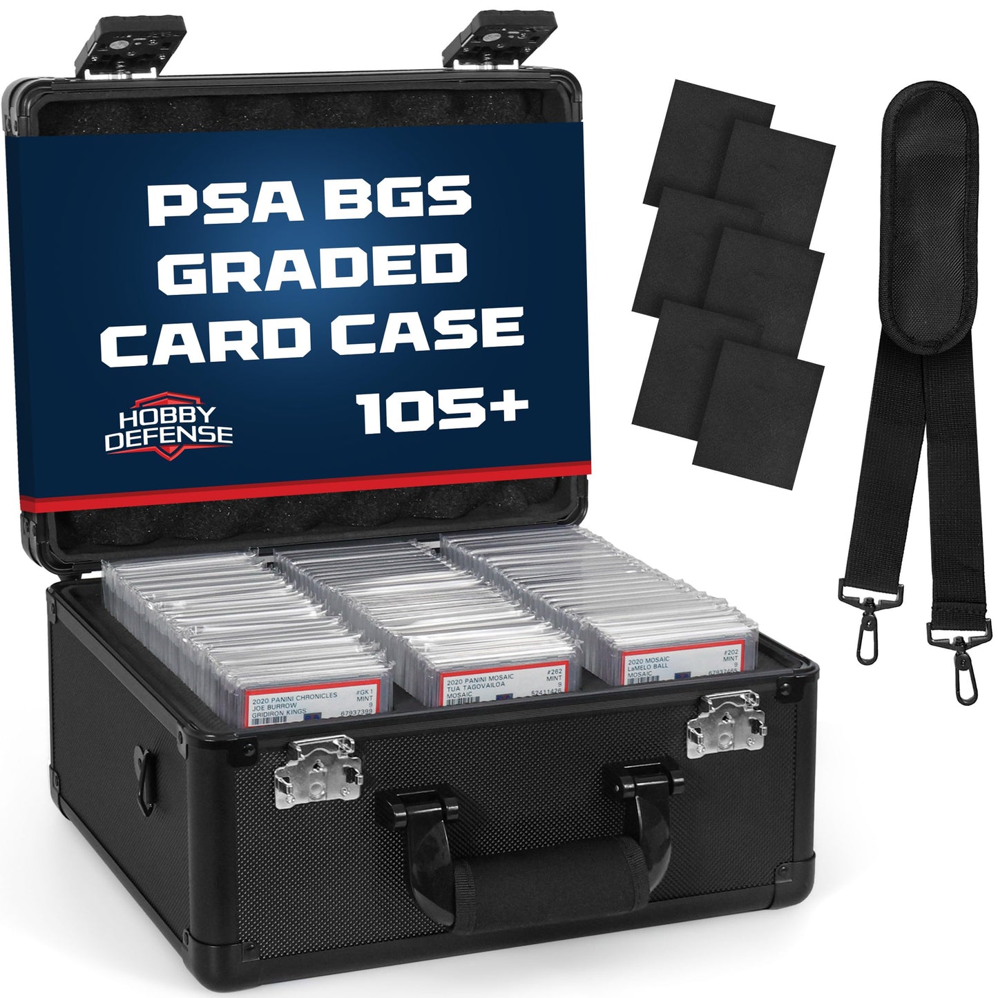 Hobby Defense Graded Card Case, 3 Row Graded Card Storage Box, Trading Card Case, Psa Card Cases For Sports Cards Case, Psa Slab