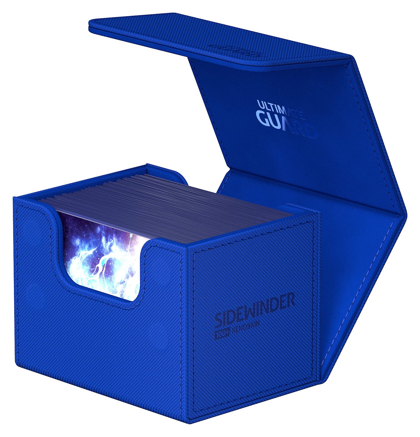 Ultimate Guard Sidewinder 100+, Deck Box For 100 Double-Sleeved Tcg Cards, Blue, Magnetic Closure & Microfiber Inner Lining For Secure Storage