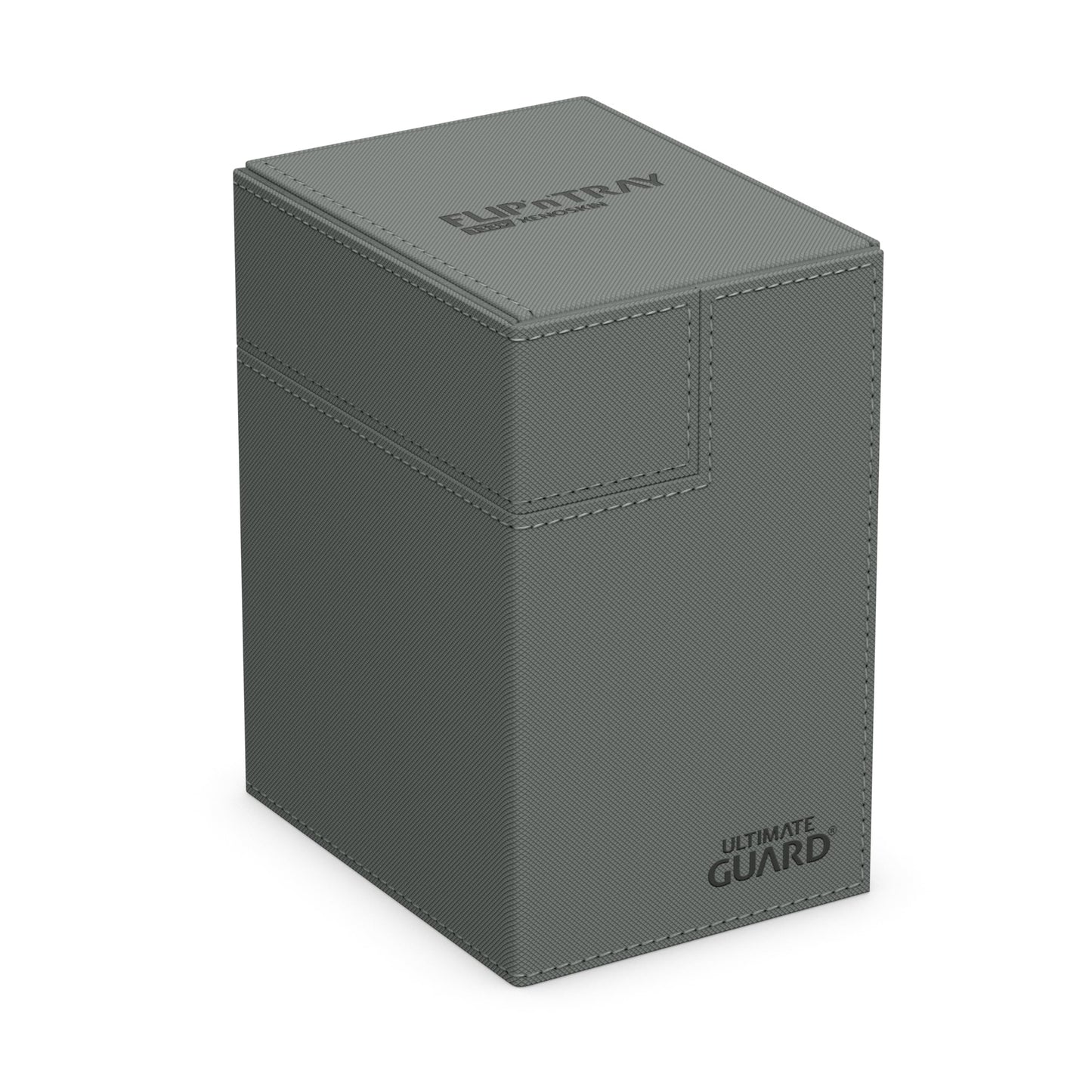 Ultimate Guard Flip'n'Tray 133+, Deck Case for 133 Double-Sleeved TCG Cards + Dice Tray, Grey, Independent Magnetic Closure & Mi
