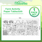 Gatherfun Farm Animal Party Giant Coloring Poster - 31.5X 72 Inches - Versatile Classroom Wall D  Cor & Birthday Activity - Farm