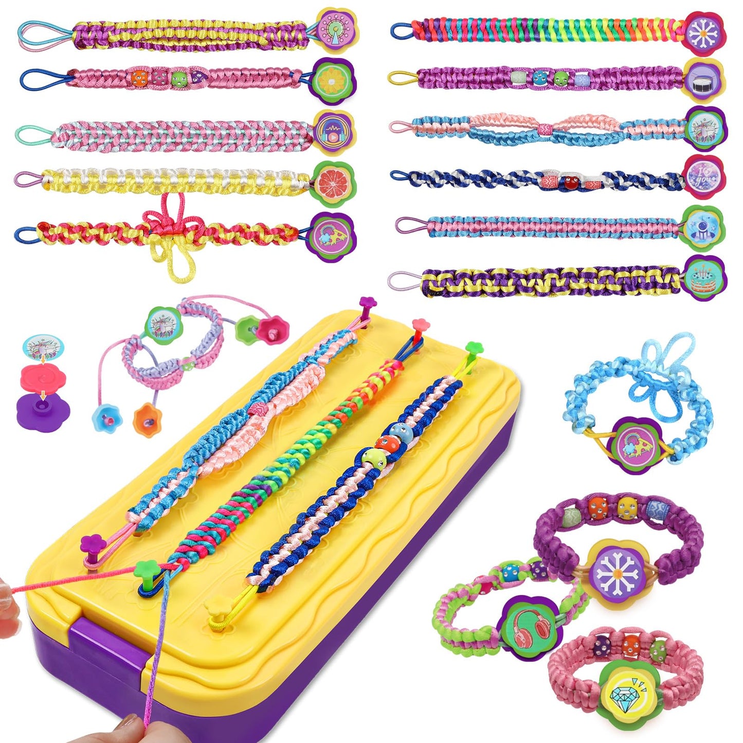 Ddai Arts And Crafts For Kids Age 8-12 Friendship Bracelet Making Kit For Girls - Best Birthday Gifts Ideas For Girl 7 9 10 11 Year Old - Popular Bracelets String Maker Toys Set