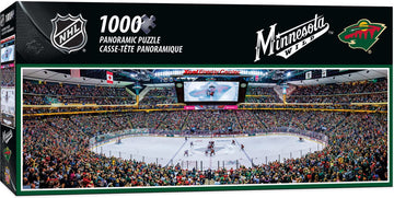 Masterpieces 1000 Piece Sports Jigsaw Puzzle - Nhl Minnesota Wild Center View Panoramic - 13''X39''