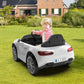12V Kids Ride On Car With 2.4G Remote Control,Battery Powered Electric Car Ride On Vehicle Double Doors, 5 Point Safety Belt,Led Light (Sc-White)