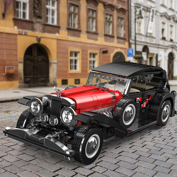 Mould King 10114 Classic Car Building Toy Set, Moc Vintage Car Model Building Block Kit, Technology Retro Car Toy For Kids Age 8+ Static Version(1,308 Pieces)