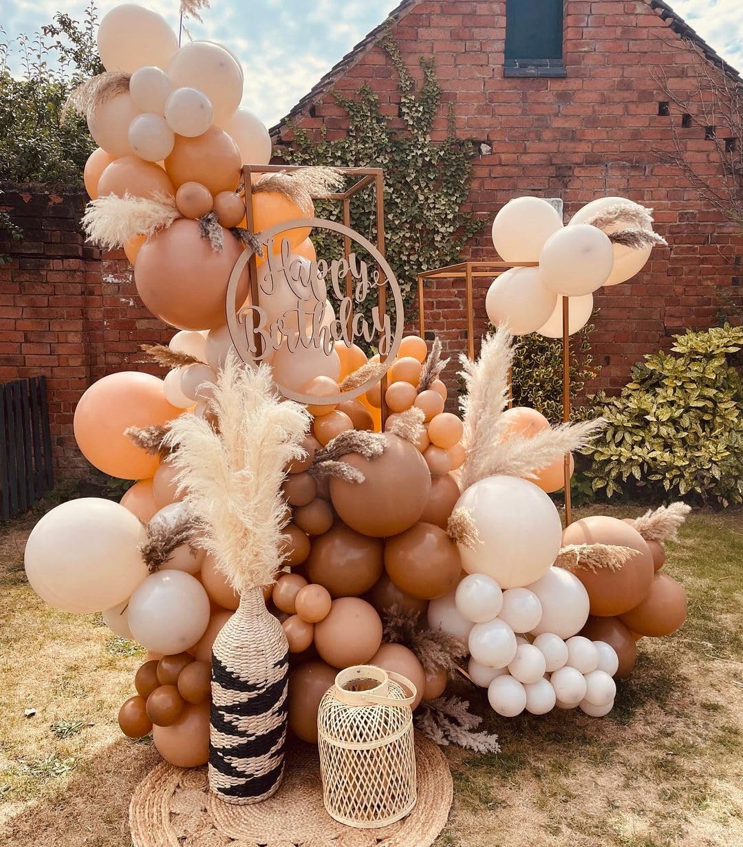 Bezente 36 Inch Brown Giant Balloons - 8 Pack Jumbo Latex Balloons for Birthday, Baby Shower, Wedding Decorations