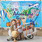 Wernnsai Bon Voyage Party Backdrop - 73'' X 43'' Travel Themed Birthday Party Decorations Adventure Awaits Around The World Photo Background Adventure Time Banner Classroom Graduation Going Away Decor