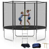 Skok Black Trampolines 10Ft Recreational Trampoline With Enclosure Net, Outdoor Trampoline For Kids And Adults, Astm Approved, W