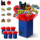 MotiMind 6 Sets 74 Pcs Spider Party Centerpieces Spider themed Party Decorations Table Toppers with Box Circus Sound Effect Cuto