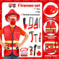 Deekin 5 Sets Kids Dressing up Costumes  Toddler Dressing up and Play for Age 3-7  Construction Worker  Police  Firefighter  Doctor  Surgeon Vest for Boys Girls Pretend Role Accessories