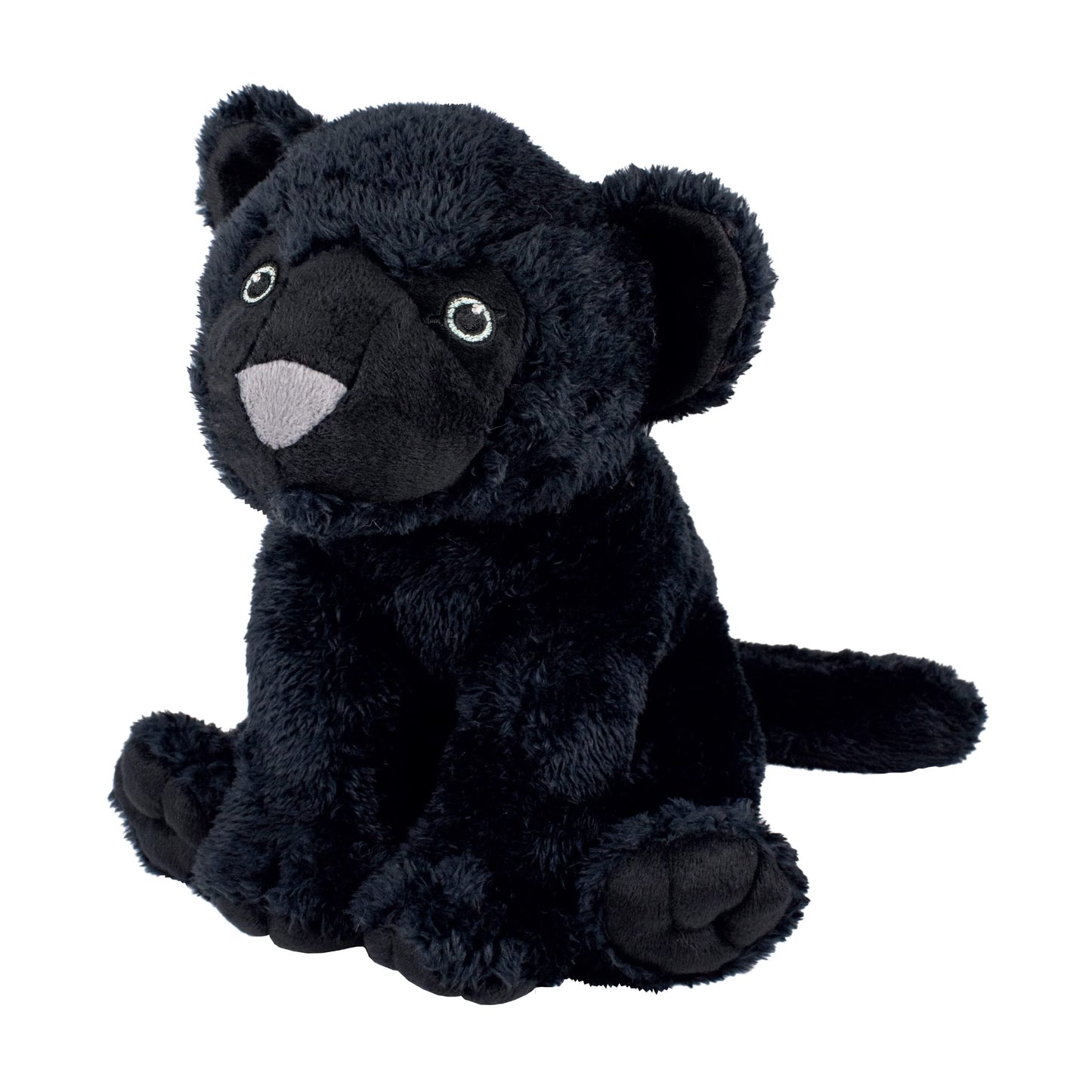 Ecobuddiez - Black Panther From Deluxebase. 12 Inch Black Panther Plush Toy. Eco Friendly Child Safe Panther Stuffed Animal Made From Recycled Plastic Bottles.