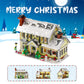 Christmas Holiday House Building Set, Led Diy Christmas Holiday Snow Village, Christmas House Compatible With Lego Gifts For Boy