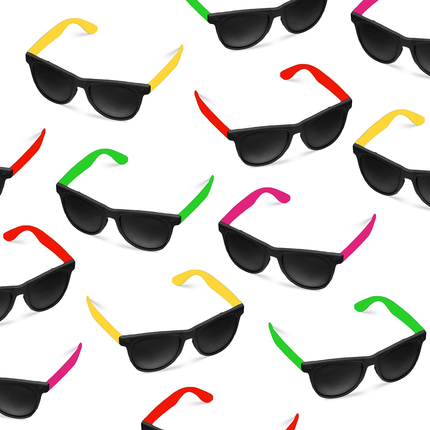 24 Pack 80s Style Neon Party Sunglasses - Fun Gift, Party Favors, Party Toys, Goody Bag Favors