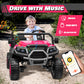 Anrli 24V 4Wd Ride On Truck Car W/800W Motors, Gift Flower, 20 ' ' Xl 2 Seaters, 2.4G Remote Control, 4 Wheeler, Music, Led Ligh