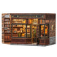 Fsolis Book Nook Kit - DIY Scene Miniature Kit  3D Wooden Puzzles for mature-themeds  294 Pieces  Tiny House Booknook Craft Bookshelf Decor Mini Scale Model  Gifts for Women Puzzle Lovers (Corner Coffee Shop)