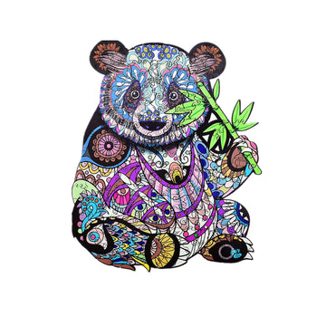 Wentufin - 150 Pieces Wooden Jigsaw Puzzles For Adults Large Size Wood Cut Puzzles Panda Wooden Jigsaw Puzzles Gift For Christma