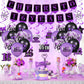 Purple 16Th Birthday Decorations For Girls Boys Purple Black 16Th Birthday Banner Hanging Swirls 16Th Birthday Balloons Happy 16Th Birthday Cake Topper For Purple Cheer To 16 Years Party Supplies