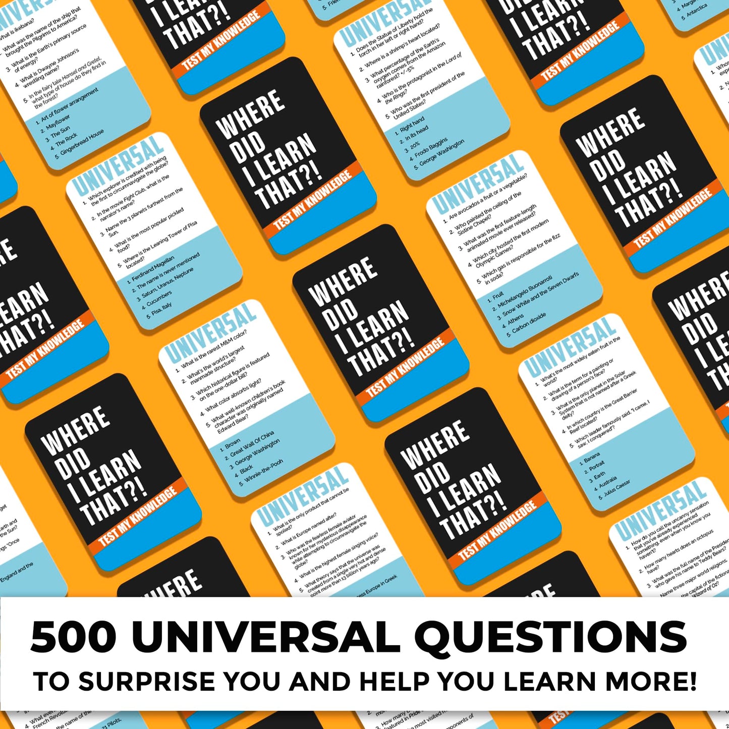 QUOKKA Trivia Games for mature-themeds with 500 Questions - Fun mature-themed Board Game Trivia Cards for Teens  and Families - Trivia Cards with Answers - Great Board Games Trivia for Family Party and Game Night