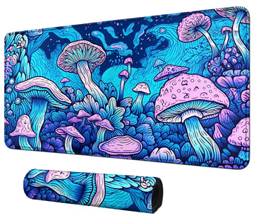 Fascinating Mushroom For Mtg & Tcg Playmat Mouse Pad,Bfdhgqzc 24'' X 14'' Game Mat For Mtg/Rpg/Ccg Trading Card Game Playmats Ta