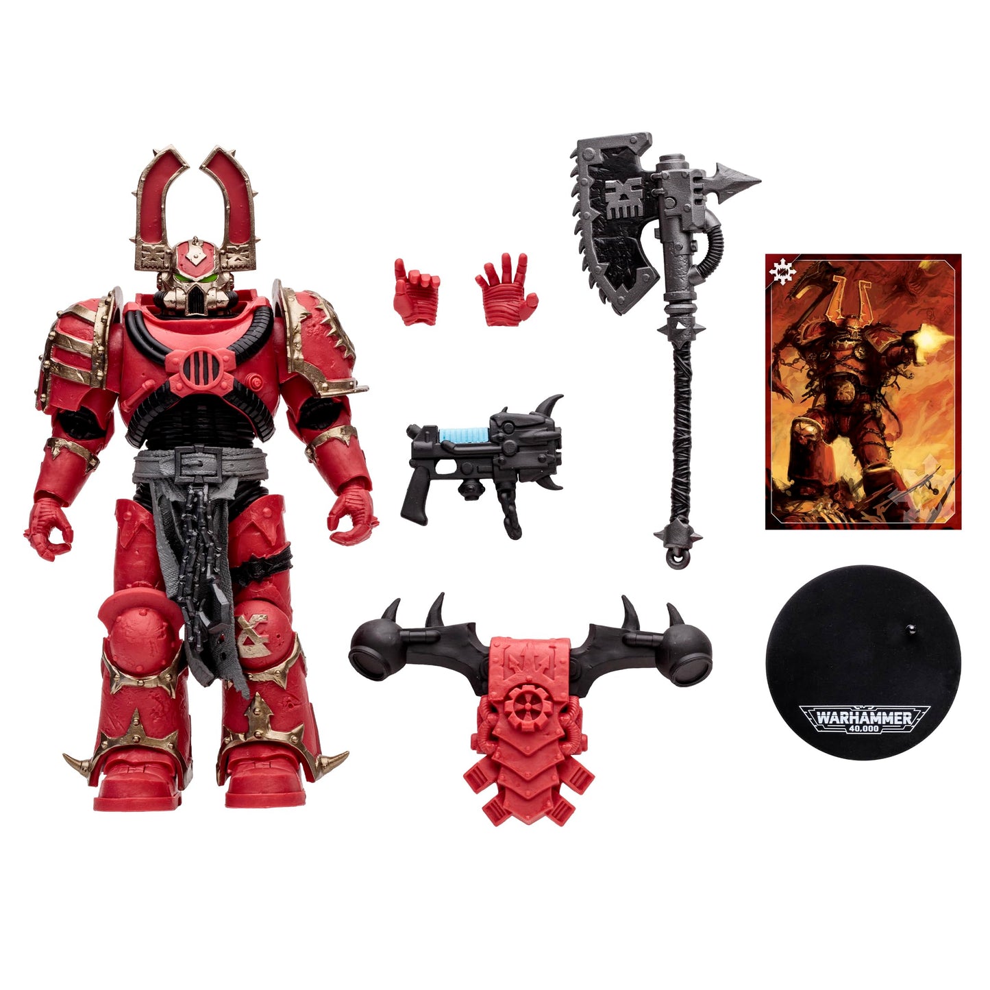 McFarlane Toys Warhammer 40,000 Khorne Berzerker 7" Figure - Multicolor Plastic Model 10937