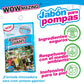 Wowmazing Giant Bubble Wands Kit: (4-Piece Set) | Incl. Wand, Big Bubble Concentrate And Tips & Trick Booklet | Outdoor Toy For