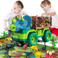 Jukudahu Dinosaur Truck Toy For Kids 3-5 Years - Dinosaur Toys For Kids 3-5 Triceratops Transport Car Carrier Truck Toy 8 Dino F
