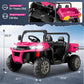 Hikole 24 Volt Ride On Toys For Girls, Two Seater Ride On Utv For Big Kids With Electric Dump Bed, Remote Control, 2X200W Powerful Motors, Spring Suspension, 2Wd Kids Side By Side Dump Truck, Pink