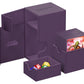 Ultimate Guard Flip'n'Tray 80+, Deck Case for 80 Double-Sleeved TCG Cards + Dice Tray, Purple, Independent Magnetic Closure & Mi