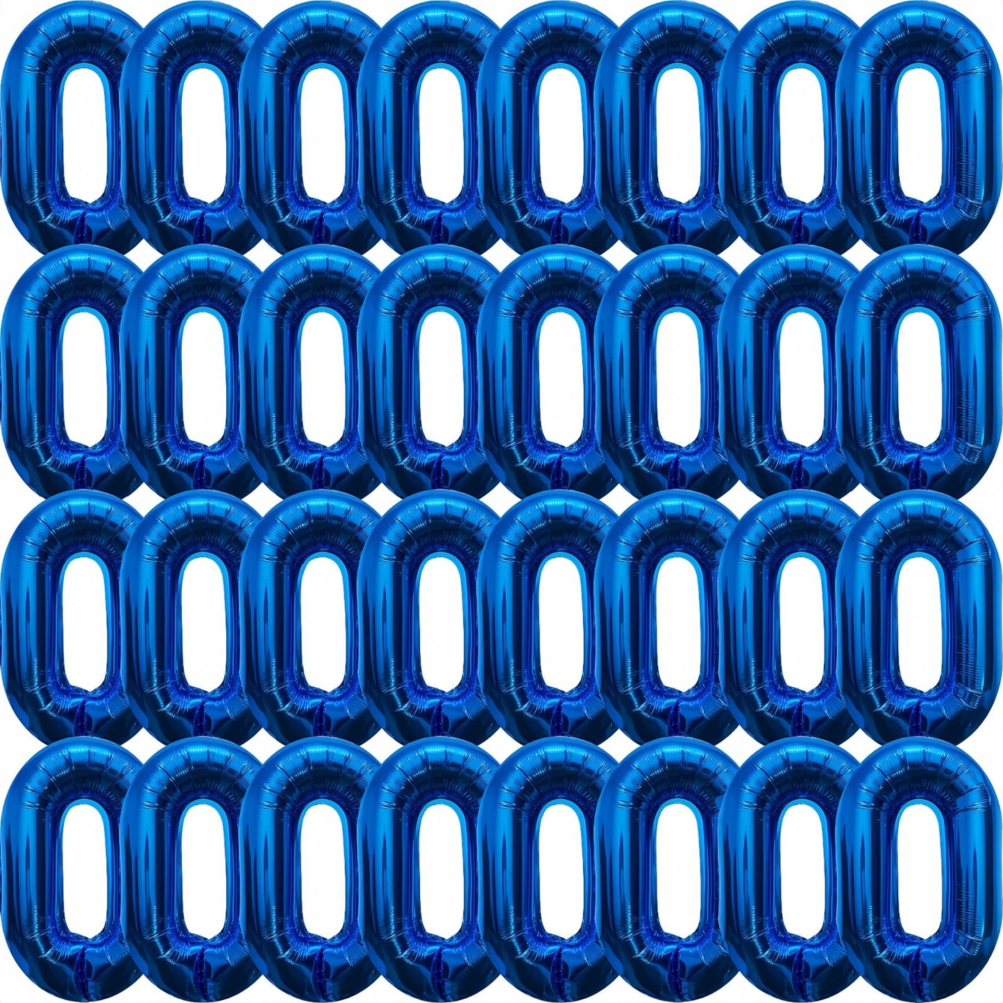 Foil Chain Balloons Jumbo Chain Balloons For 80S 90S Party Decorations Giant Balloon Chain Balloons Gold (Blue, 16 Inch)