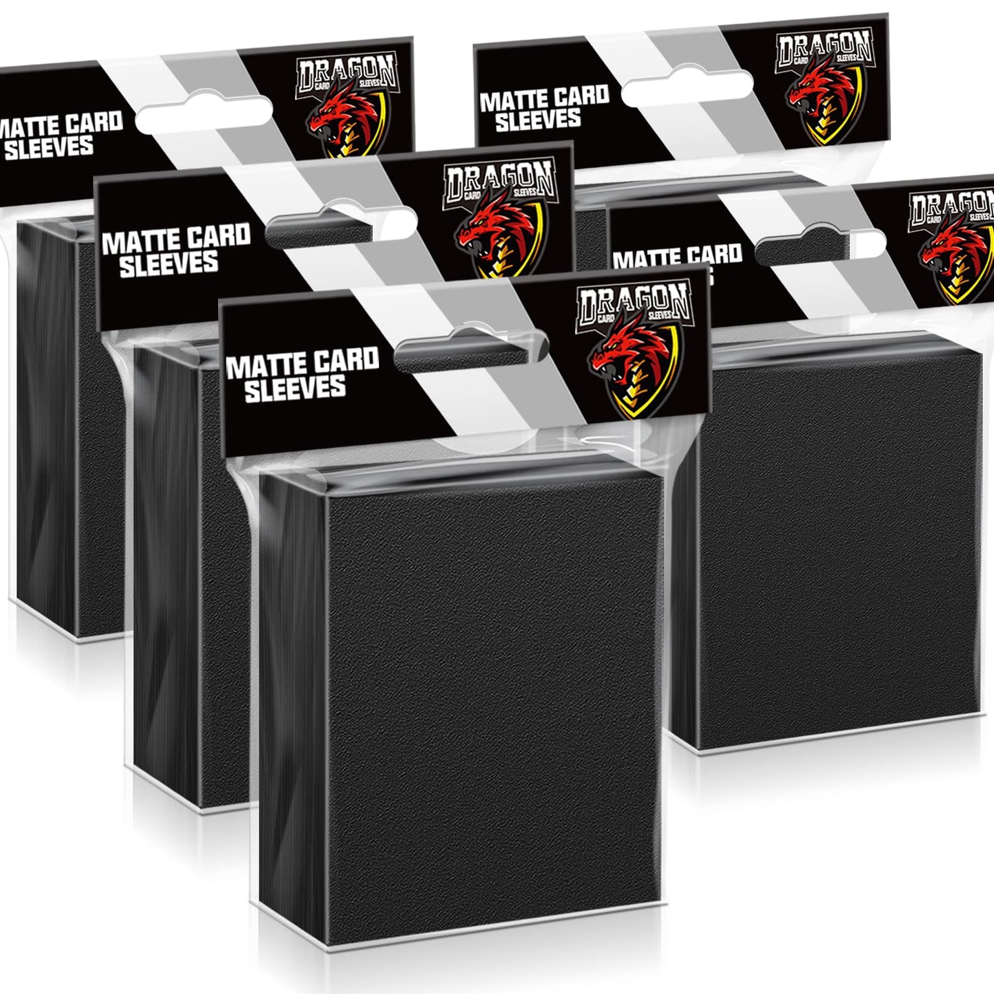 500 Pcs Black Card Sleeves Toploaders for Trading Card, Matte Card Sleeves Deck Card Protectors Compatible with Baseball Cards, Sports Cards, Game Card -Like New