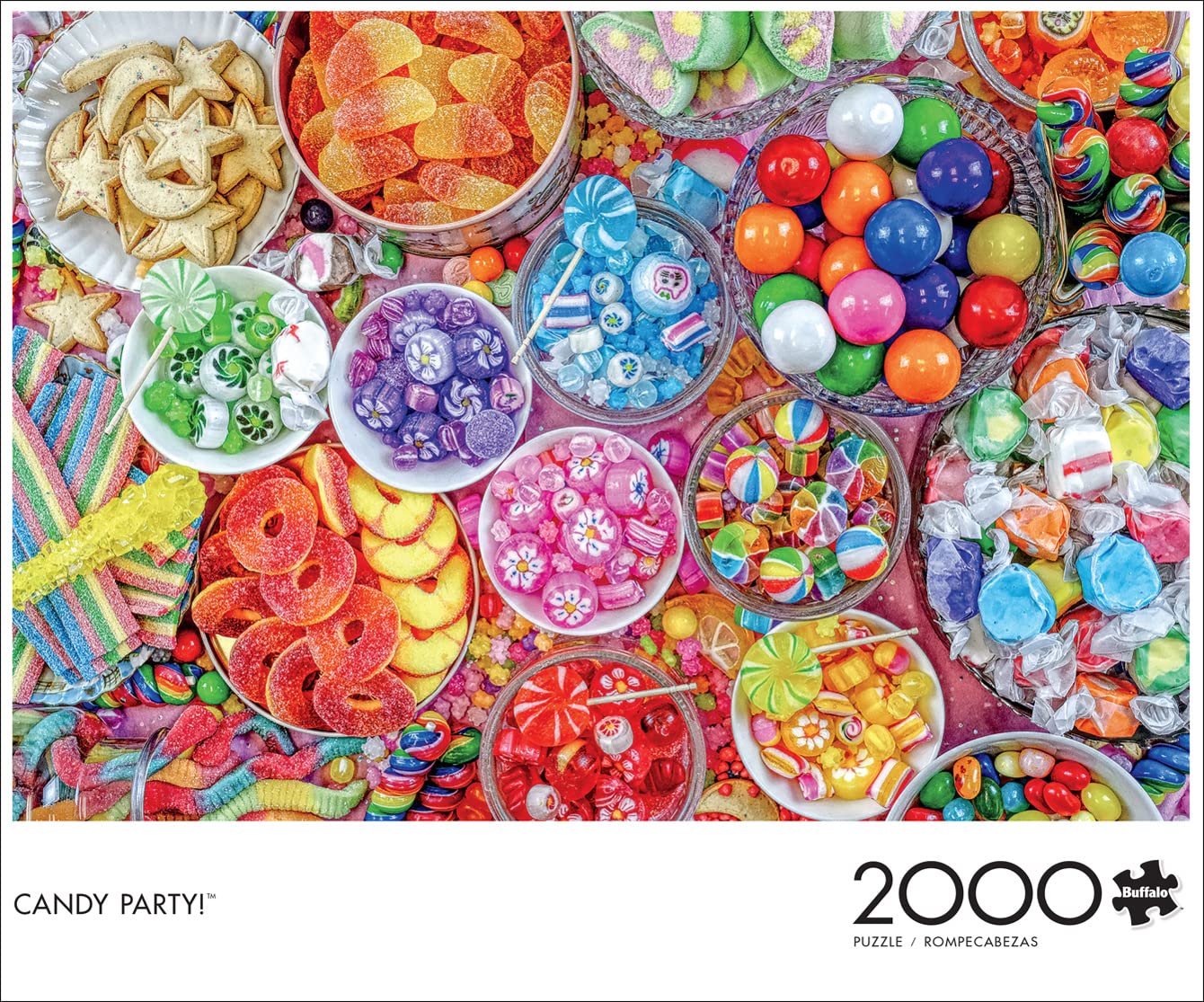 Buffalo Games - Lars Stewart - Candy Party! - 2000 Piece Jigsaw Puzzle for mature-themeds Challenging Puzzle Perfect for Game Nights
