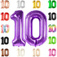 Katchon Purple Giant 40 Inch Number 10 Balloon, 10Th Birthday Decorations For Girl, Reusable, Helium Supported, Lavender Balloon For Purple Birthday Decorations