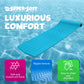 TRC Recreation Serenity 1.5  Thick Vinyl Coated Foam Swimming Pool Float Mat mature-themed Lounger with Built-In Roll Pillow  Tropical Teal