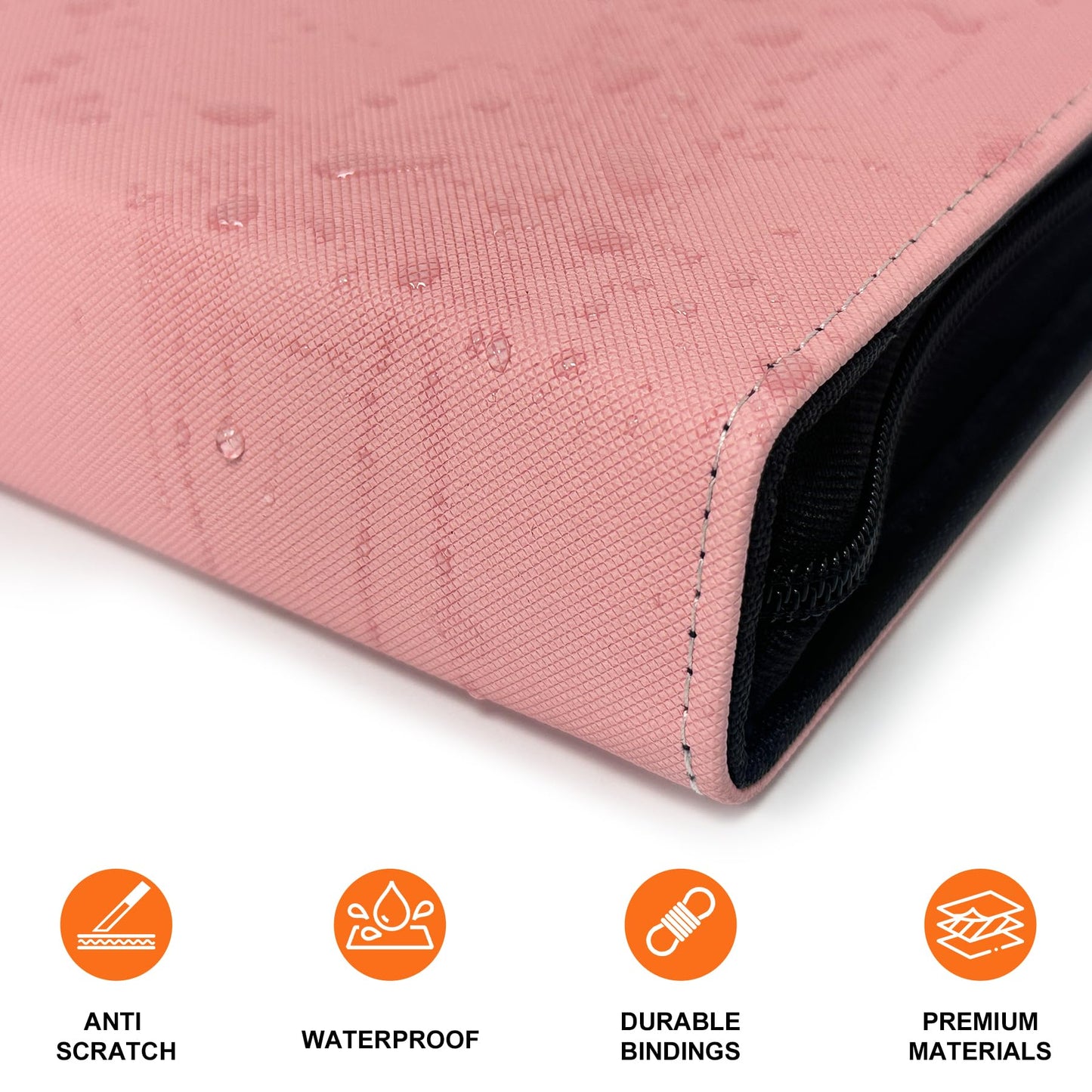 Pink Card Binder for Girls  400 Pockets Double-Sided Trading Card Storage Bag with Removable Sleeves  Collectible Card Albums for MTG  TCG  Photocards (Pink)