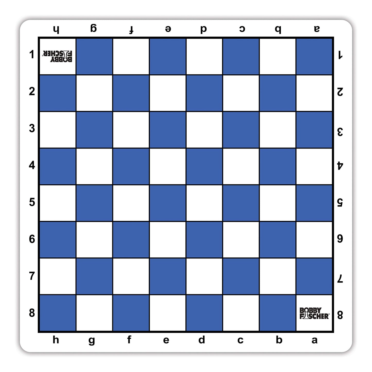 Bobby Fischer Travel Chess Board - 20" Roll Up Mousepad Style - Army Green Rubber