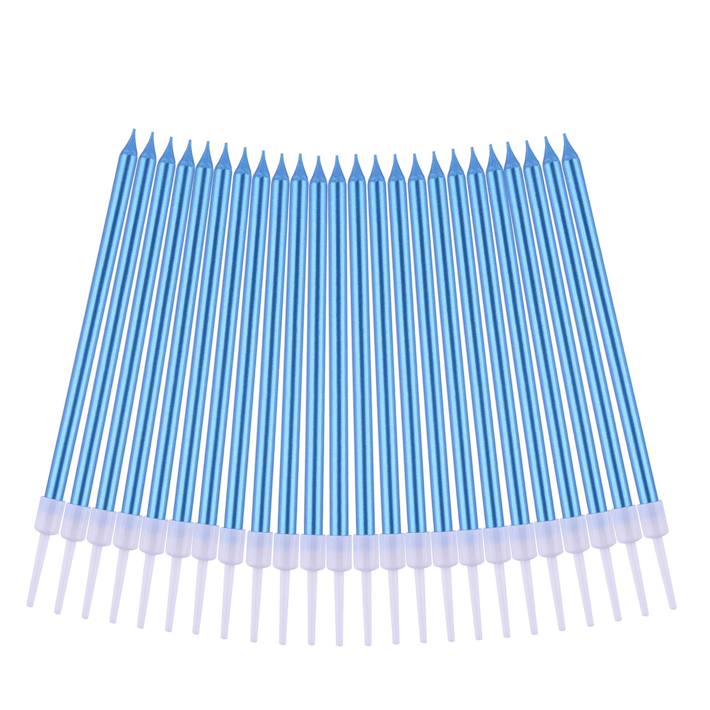 CAKE CODE 24-Count Blue Long Thin Birthday Candles, Cake Candles, Birthday Parties, Wedding Decorations, Party Candles