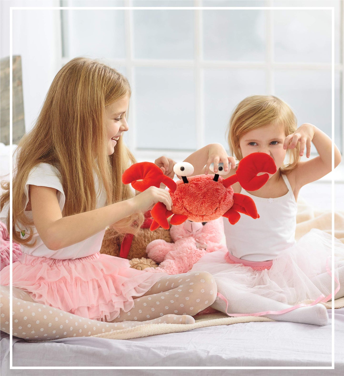 Dollibu Red Crab Stuffed Animal - Super Soft Crab Plush Toy, Cute Crab Ocean Stuffed Animal For Boys And Girls, Adorable Red Stu