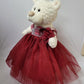 Kinnex Collections Since 1997 20'' Teddy Bear With Elegant Dress (Centerpiece) ~ B16631N-7 (Burgundy)