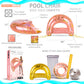 POZA Inflatable Pool Float Chair - Sparkle Confetti Lounge Inflatable Pool Floats  2 Built in Cup Holders & Handles  mature-themed Inflatable Pool Lounger Floating Chair for Beach  Lake & Pool - 48x38 Inch