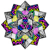Zig Zag Fuzzy Velvet Coloring Mandala - Beautiful Arts and Crafts Coloring Project for Kids, Teens, Adults, and Anyone Who Loves