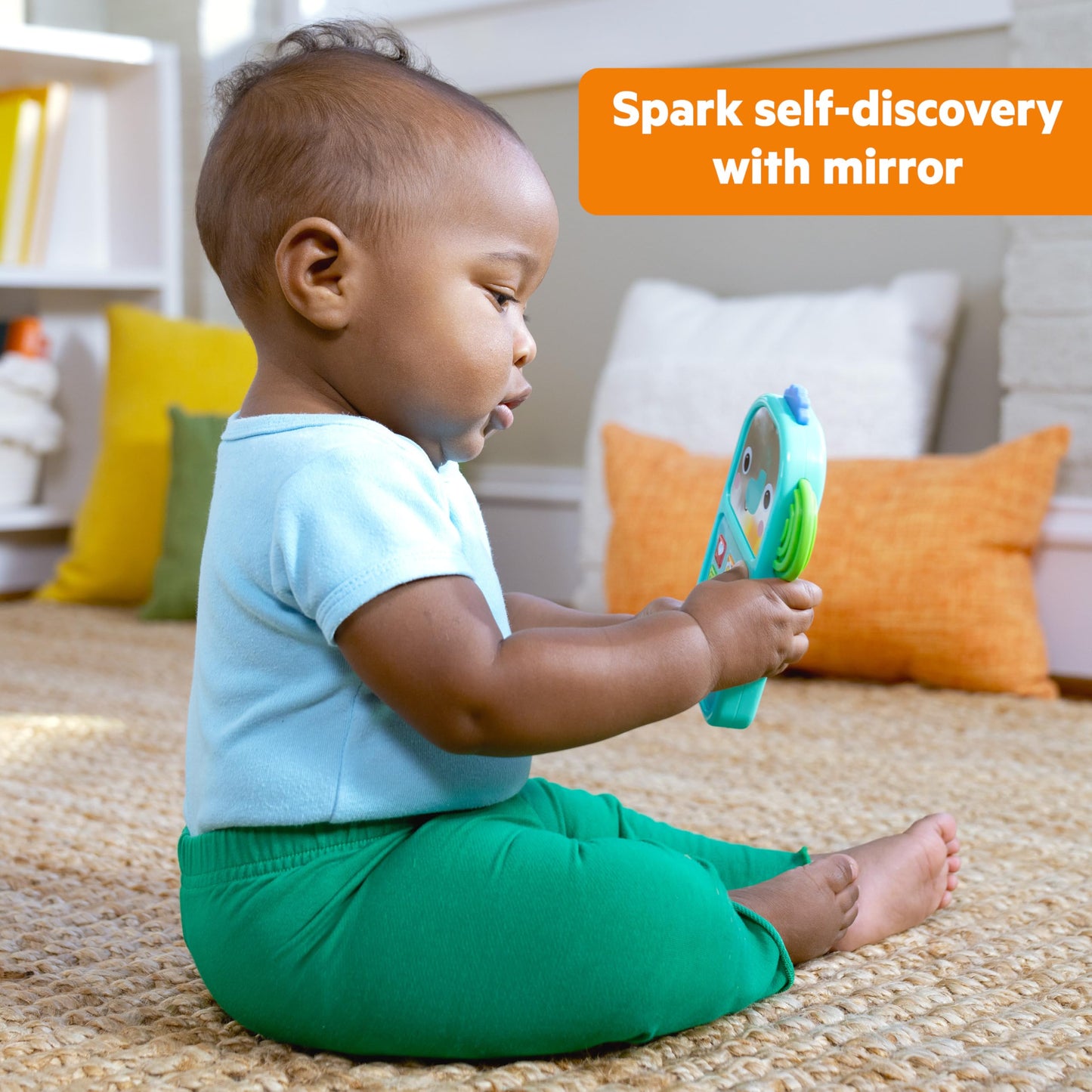 Bright Starts Elephone Baby Phone Toy for Mini-Me Fun with Music and 20+ Sound Effects, 6 Months & Up