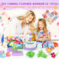 GirlsHome 300+PCS Fabric Flower Bouquets Toys, DIY Flower Crafts Kits for Kids, Arts and Crafts for Kids Ages 6-8 Girls, Build F