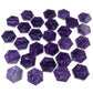 C4Labs Resource Tokens | 90pc Acrylic Game Tokens | 30 of Each Color (Red, Violet, Blue) | Hexagon | Symphony Collection