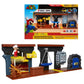 Nintendo Super Mario Dungeon Deluxe Play Set, Includes: 2.5” Fire Mario Figure & 7 Interactive Environmentpiece Moving Platforms & Thwomp, Spinning Fire Balls, Hidden Coin, Swing, & Door