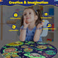 Zizz Puzzle For Kids Ages 4-6: Glow In The Dark Solar System Jigsaw Puzzles 70 Piece Space Planets Large Floor Puzzle For Kids 3