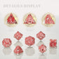 HNCCESG Matt Red White DND Metal Dice 7 PCS Skull Hollow D&D Dice Set for Dungeons and Dragon Gifts of Tabletop Game (Matte Red