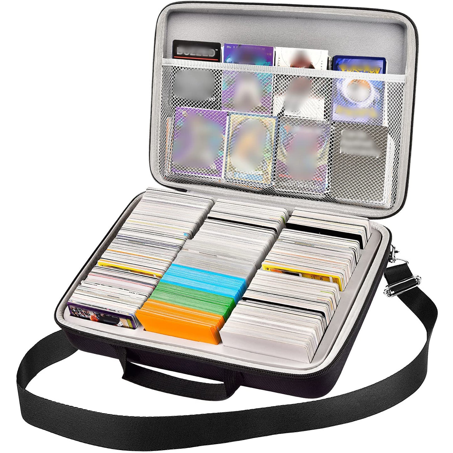Card Deck Case For Trading Cards, Card Storage Box Holder For Magic The Gathering Booster/For Cards Against Humanity/For Cah Tcg Mtg Commander/For Yugioh/Football/Topps Sports Collectible Cards(Grey)
