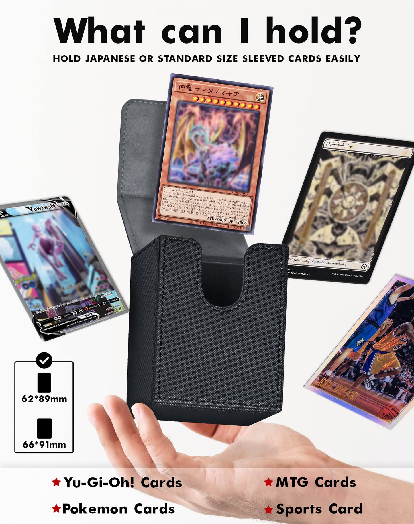 Zlca Card Deck Box For Mtg Yugioh Tcg, Card Storage Box With Dividers Holds 100+ Sleeved Cards, Premium Card Deck Case Compatible With Ccg Trading Cards (Purple,Puzzle)
