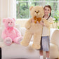 Tezituor Big Teddy Bear Stuffed Animal  36 Large Plush Soft Bear Toys Baby Shower Decor Christmas Valentines Gifts for Girls Boys Girlfriends  Brown